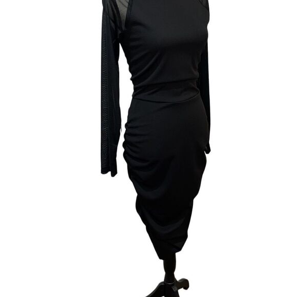 Ashley Stewart Mesh Paneled Bodycon Dress - Picture 7 of 12